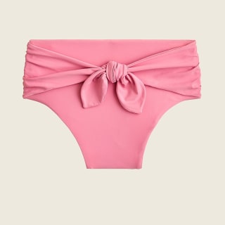 High-cut tie-waist bikini bottom