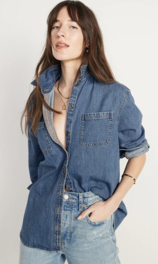 Oversized Boyfriend Jean Shirt