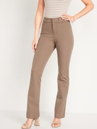 High-Waisted Pixie Full-Length Flare Pants