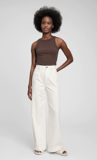 High Rise Pleated Wide-Leg Trouser