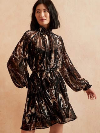 Smocked Crinkled Dress