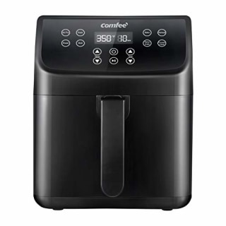 COMFEE' 5.8Qt Digital Air Fryer, Toaster Oven &amp; Oilless Cooker, 1700W with 8 Preset Functions, LED Touchscreen, Shake Reminder, Non-stick Detachable Basket, BPA &amp; PFOA Free (110 electronic Recipes)