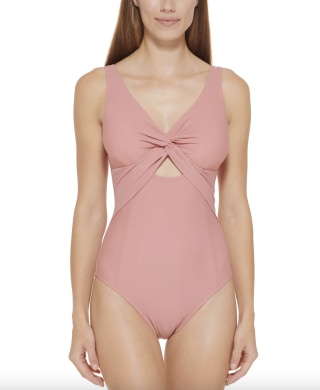 Peek-a-Boo Twist One-Piece Swimsuit