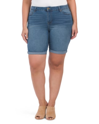 Plus Recycle Roll Cuff Bermuda Shorts