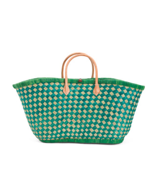 Checkered Bicolor Effect Tote