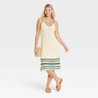 Women's Sweater Tank Dress - Universal Thread(TM) Cream Striped