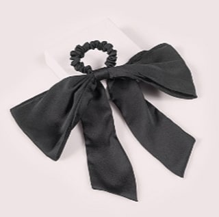 Black Bow Sash Scrunchie