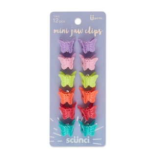 scunci Butterfly Bright Colors Mini Jaw Clips - 12ct