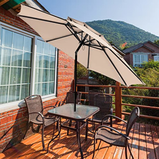 Jearey 2-Tier 9-Foot Outdoor Patio Umbrella