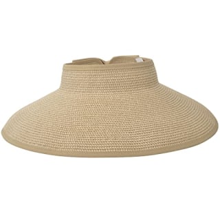 Simplicity Women's UPF 50+ Wide Brim Roll-up Straw Sun Hat