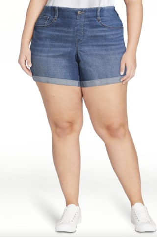 Pull-On Denim Shorts