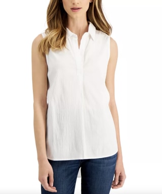 Sleeveless Popover Top