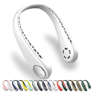 FrSara Neck Fan, Bladeless Neck Fan Rechargeable, Adjustable, 360? Cooling, Super Quiet, No Blade Fan Design, No Hair Twisting, Even Air Volume On Both Sides, Non-Slip, Short Charging, Long Use Time