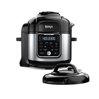 Ninja OS401 Foodi 12-in-1 XL 8 qt. Pressure Cooker & Air Fryer that Steams, Slow Cooks, Sears, Saut?s, Dehydrates & More, with 5.6 qt. Cook & Crisp Plate & 15 Recipe Book, Silver