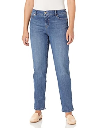 Bandolino Women's Mandie Signature Fit High Rise Straight Leg Jean, Sonora Wash, 10 Regular