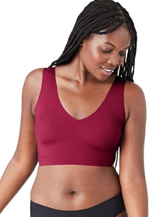 True Body V Neck Bra Beet Red