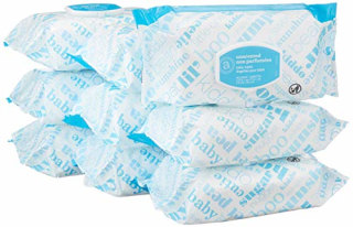Amazon Elements Baby Wipes, Unscented,White 720 Count, Flip-Top Packs