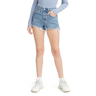 Levi's Women's 501 Original Shorts, (New) Jazz Solo-Medium Indigo, 25