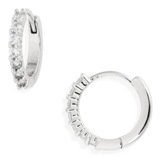 Crystal Huggie Hoop Earrings