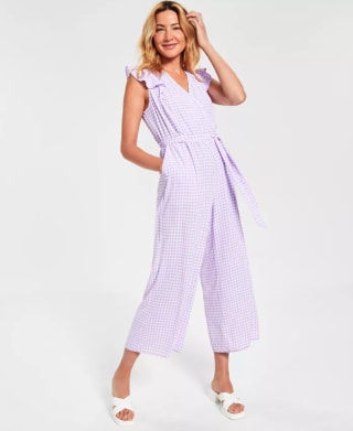 Petite Gingham Jumpsuit
