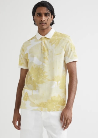 Slim Fit Patterned Polo Shirt