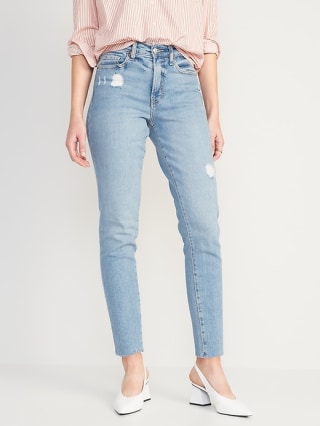 High-Waisted O.G. Straight Cut-Off Jeans