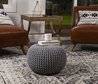 Round Pouf Foot Stool Ottoman