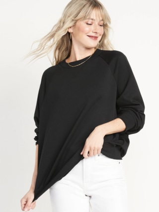 Oversized French Terry Tunic Sweatshirt