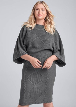 Plus Size Two-Piece Sweater Dress
