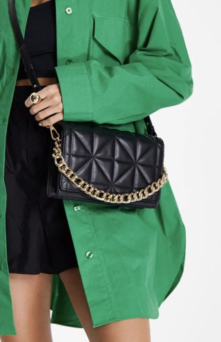 Faux Leather Crossbody Bag