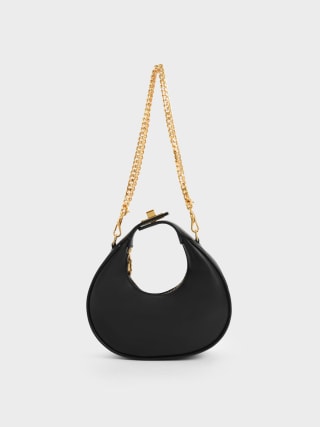 Charles & Keith Mini Crescent Hobo Bag