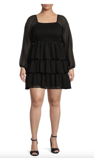 Smocked Bodice Dress with Tiered Skirt