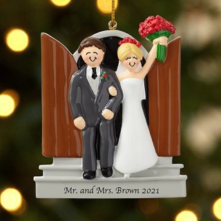 Just Married Personalized Ornament