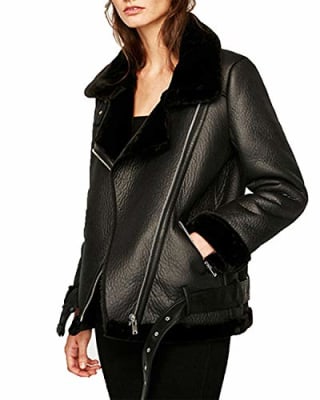 LY Varey Lin Faux Shearing Moto Jacket