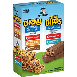 Quaker Chewy Granola Bars, Chewy &amp; Dipps Variety Pack, (58 Bars)