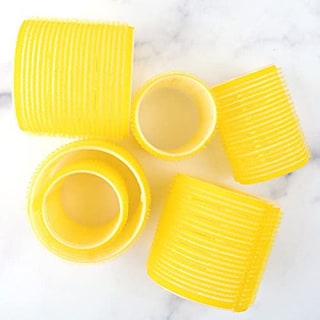 Drybar High Tops Self-Grip Rollers, Yellow, 3 Medium &amp; 3 Large Count