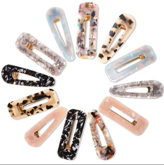 Acrylic Hair Clips (12 Piece)