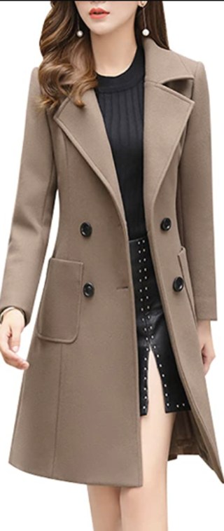 Elegant Wool Blend Over Coat