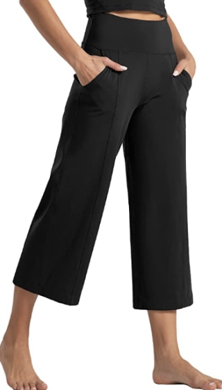 High Waist Flare Crop Pants