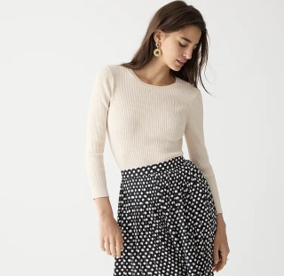 Supersculpt Ribbed Sweater T-Shirt