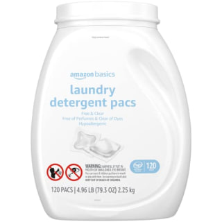 Amazon Basics Laundry Detergent Pacs, Free &amp; Clear, 120 Count