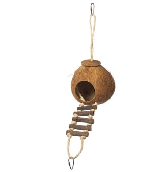 Naturals Coco Hideaway with Ladder Bird Toy
