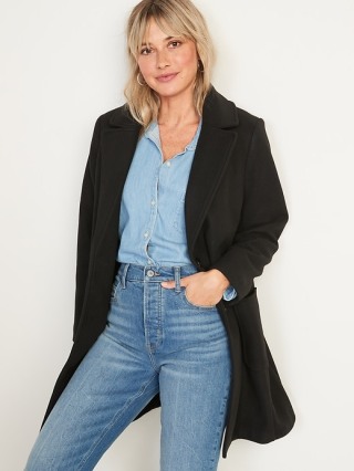Old Navy Oversized Soft-Brushed Button-Front Coat