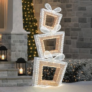 5' Pre-Lit Twinkling Present Tower