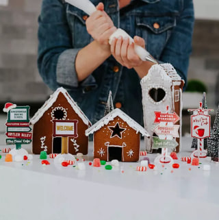 Gingerbread Village Cookie Cutter and Decorating Set
