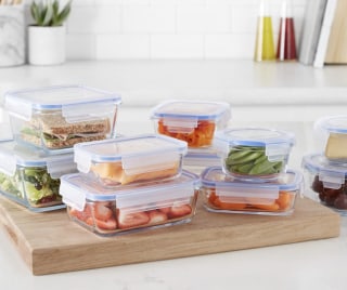 Amazon Basics Glass Locking Lids Food Containers (Set of 20)
