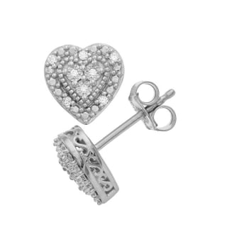 Unbranded T.W Diamond Heart Earrings