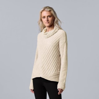 Simply Vera Vera Wang Metallic Cowlneck Sweater