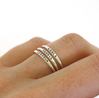 Stackable Name Ring