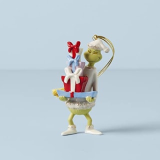 Lenox Grinch with All The Gifts Ornament, 0.35, Ivory